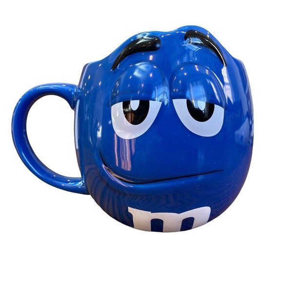 M&M Mars® Candy 3D Coffee Mug Oversized Cup 16oz 2013 Collectible Ceramic Blue - Picture 1 of 5